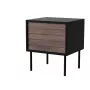 Mesita de noche, 2 uds. CORTINA 45x40x51 negro/nogal