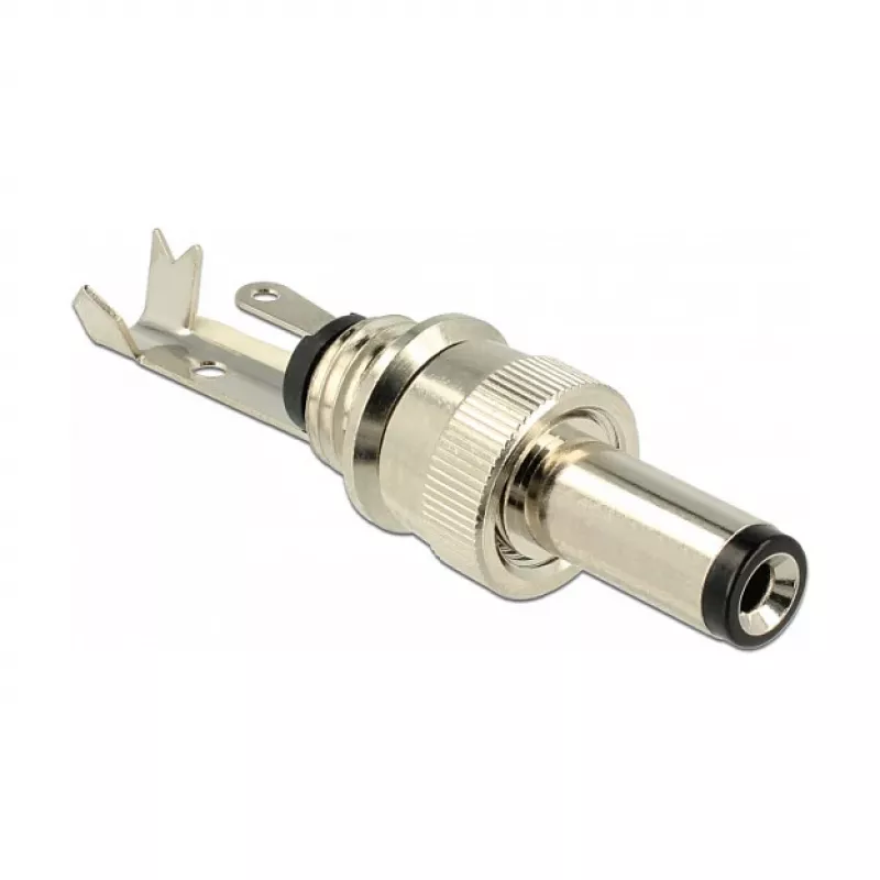 DeLOCK 89915 conector DC 5,5 x 2,1 mm, 12 mm, para soldar, 2 A