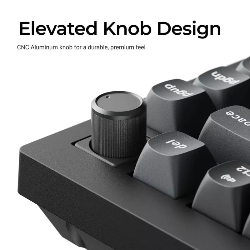 Teclado mecánico Keychron V1 Ultra 8K — 75 % QWERTY, Bluetooth, con cable, RGB, negro