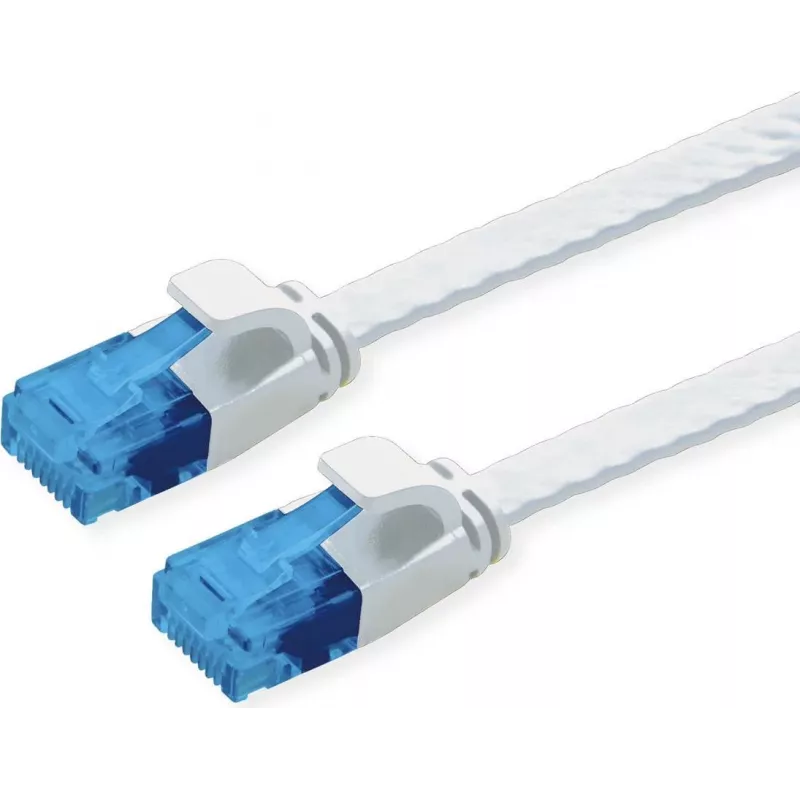 VALUE cable de conexión Cat.6A (clase EA) UTP, extraplano, blanco, 1 m (21.99.2061)