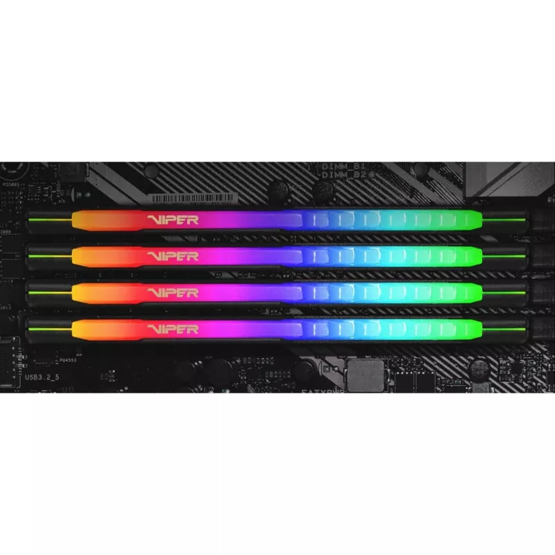 Patriot Viper Steel RGB 32 GB (2x16 GB) DDR4-3600 CL20 Kit de memoria, PVSR432G360C0K