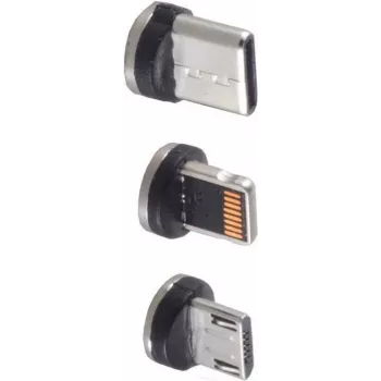 Conector de cable ShiverPeaks BS14-19003 USB Micro-B USB-C 8 pines negro plata