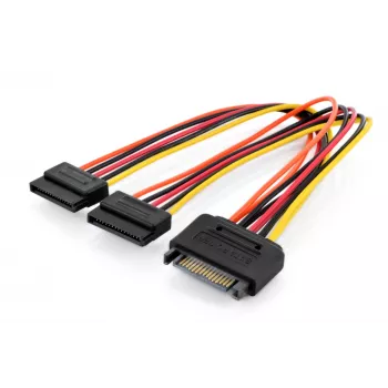Cable adaptador en Y SATA Assmann 15-pin SATA a 2x 15-pin SATA ST/BU/BU 0,3m Cable adaptador en Y SATA, 0,3m - 15-pin SATA a 2x 15-pin SATA, ST/BU/BU - Siche
