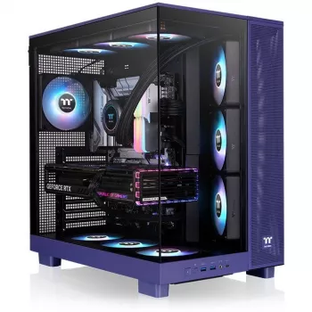 View 380 XL TG ARGB, caja torre violeta, cristal templado x 2