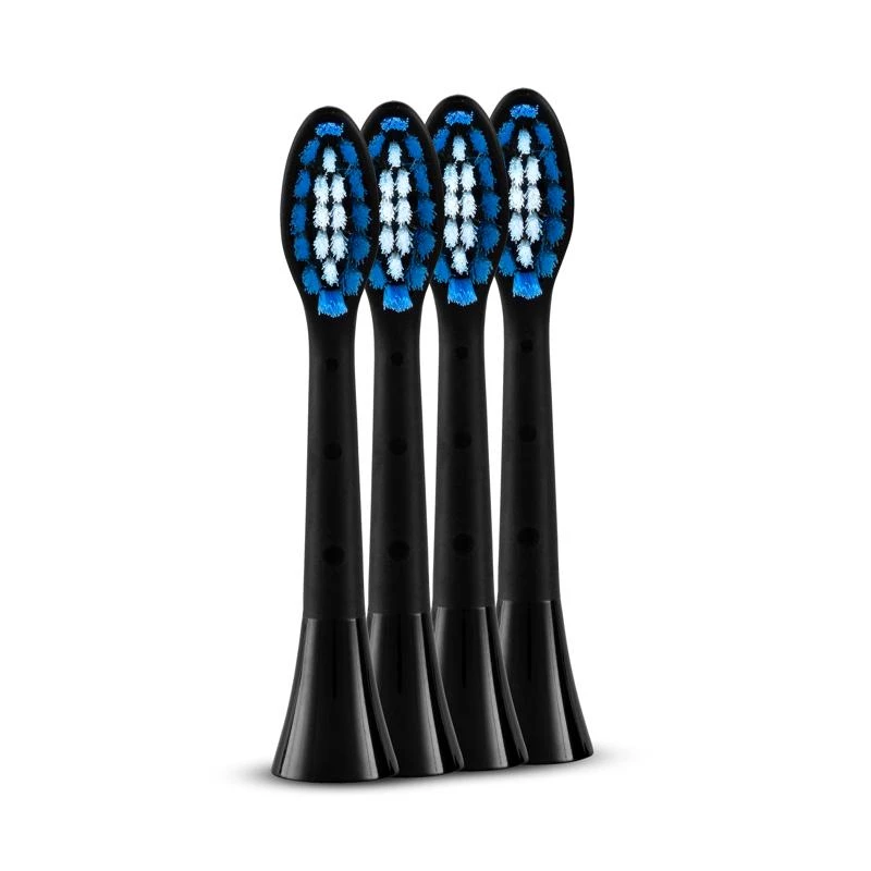 Cabezales de cepillo de dientes silk'n SYR4PEUZS001 — 4 cabezales de recambio, negro, dureza media