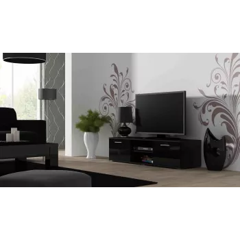 Soporte de TV Cama SOHO 140 negro/negro brillante