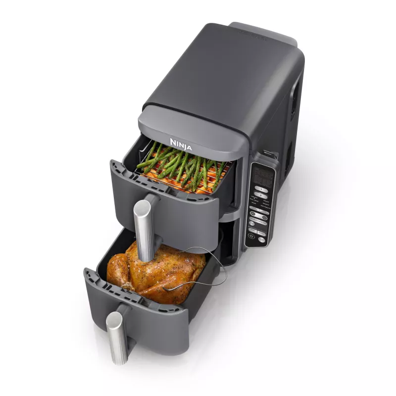 Ninja Double Stack XL Freidora de aire 2 compartimentos con sonda de temperatura SmartCook 9,5 L SL451EU
