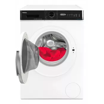 Lavadora independiente AMICA WA3S712BLiSHB, 7 kg, 1200 rpm, 2100 W, indicador LED, puerta negra