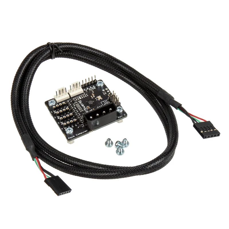 Controlador LED de iluminación Aqua-Computer farbwerk USB – 12 V, 2,5 A, negro