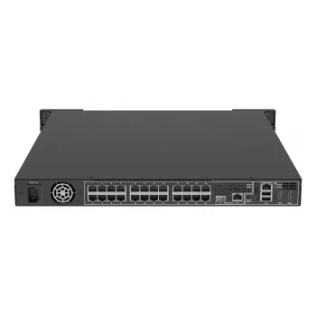 Grabador de vídeo en red AXIS S2224 Mk II 24 canales, reproducción de 48 canales, 7680×4320, HDD de 6 TB, SSD de 256 GB, RAID 0/1/10, 1U, Negro