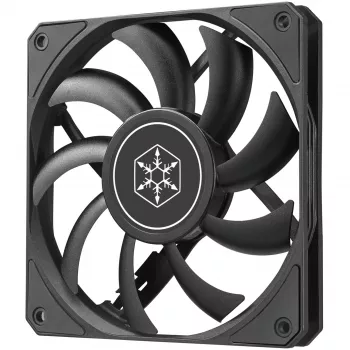 Ventilador de carcasa SILVERSTONE SST-AS120B 120mm negro transparente, 3-Pin