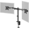 Brazo de monitor Goobay Dual Flex - Pantalla 17-32 inch - Montaje en mesa VESA 75 y 100 mm - Giratorio, orientable e inclinable - Soporte ajustable en altura - Carga máxima