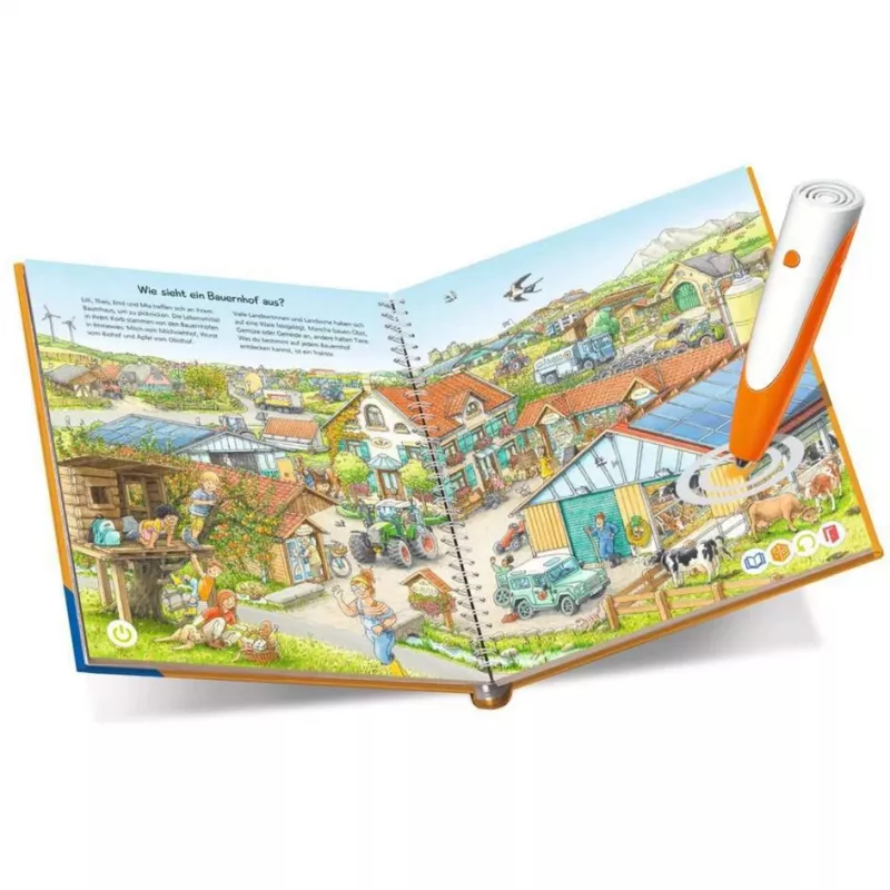 tiptoi Starter-Set: Warum? Wie? Wozu? Auf dem Bauernhof, libro educativo lápiz y libro de imágenes