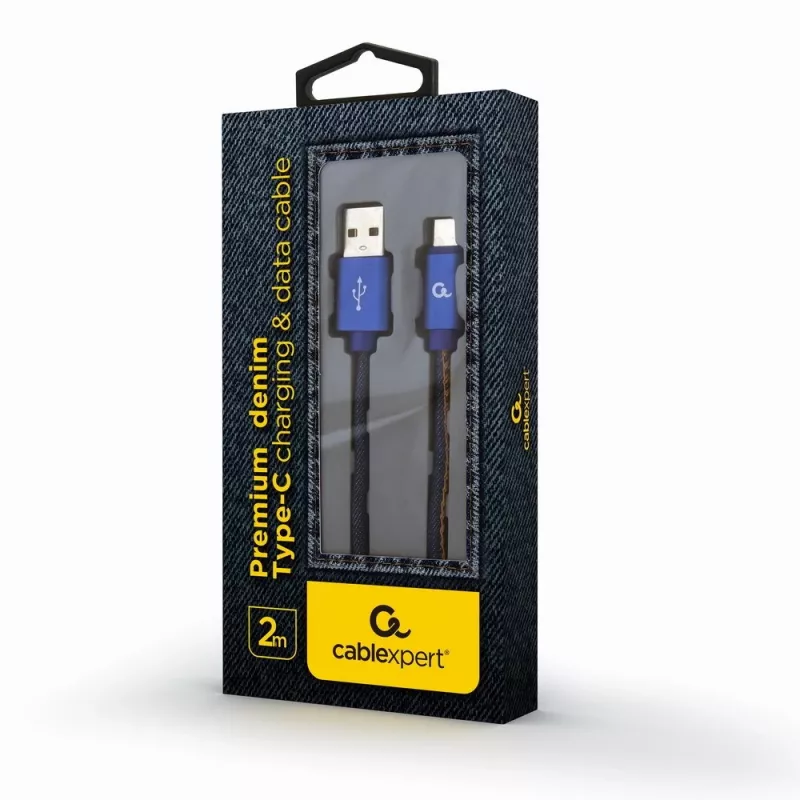 Cable USB 2.0 GEMBIRD USB A a USB C 2 m, 0,48 Gbit/s, 2,1 A, azul