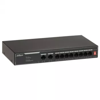 Switch de red DAHUA SF1010LP – switch no gestionado de 10 puertos para dispositivos PoE