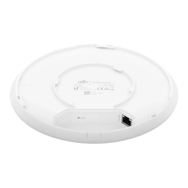 Punto de acceso inalámbrico UBIQUITI U6‑PRO — Wi‑Fi 6 de doble banda 2,4/5 GHz, PoE, IP54, techo/pared, 4800 Mbit/s (5 GHz), 573,5 Mbit/s (2,4 GHz)