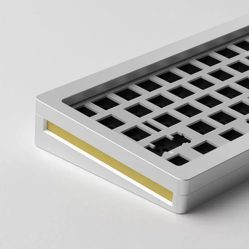 Carcasa para teclado gaming AKKO MonsGeek M7 VIA Barebone Kit plata — carcasa barebone para teclados mecánicos, compatible con firmware VIA