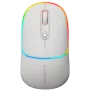 Ratón Canyon MW-22 CNS-CMSW22SW – 2 en 1 Bluetooth/2,4 GHz – óptico – 800/1200/1600 DPI – 4 botones – iluminación RGB – recargable – blanco nieve