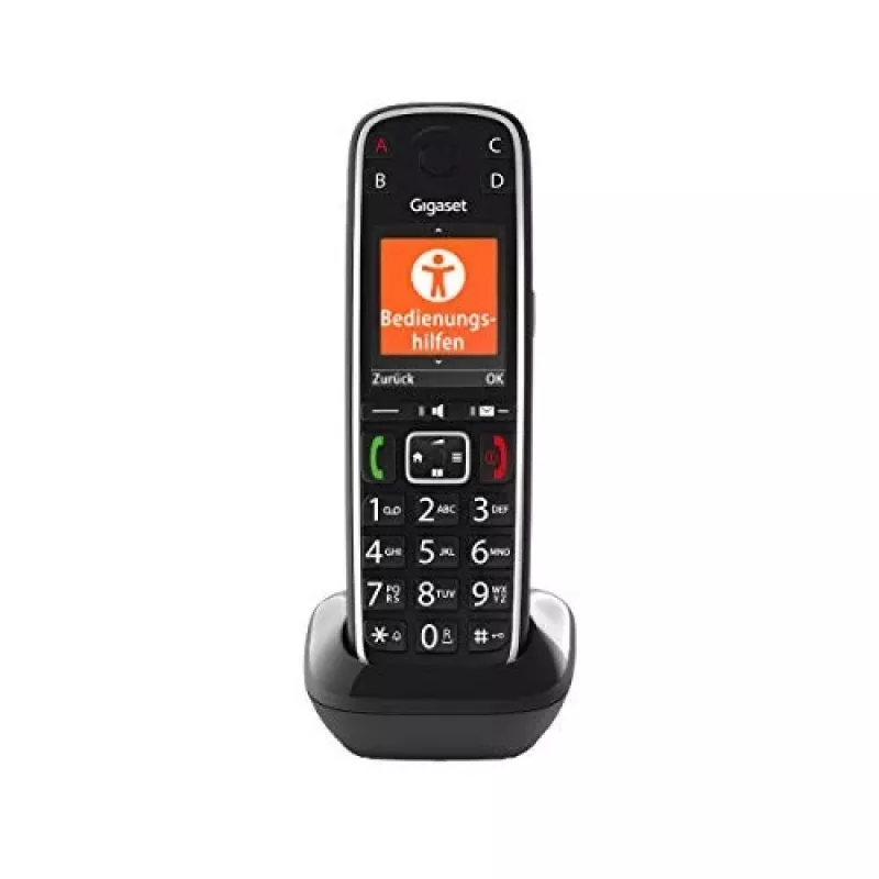 Gigaset E720HX Teléfono analógico/DECT con identificador de llamadas negro