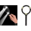 Lupa IWH 770665 con luz LED COB, carcasa de plástico negra