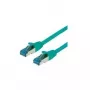 VALUE - Cable de parcheo - RJ-45 (macho) a RJ-45 (macho) - 1,5 m - SFTP, PiMF - CAT 6a - libre de halógenos, moldeado, Snagless, hilo - verde (21.99.1993)