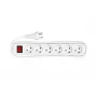 Microconnect MC-GRU0630DK Regleta de alimentación 3 m 6 tomas para interior Blanco