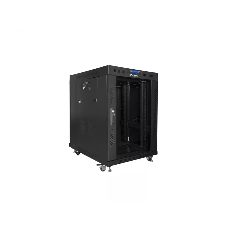 Armario de pie Lanberg FF01-8015-12BL 15U Negro 800 kg
