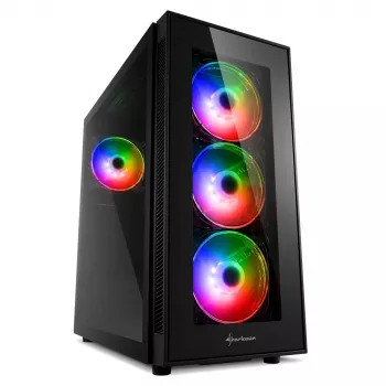 Sharkoon TG5 Pro RGB torre Midi negra