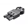 BACHMANN conector macho de aparato GST18-3, listo para montaje, negro (375.505)