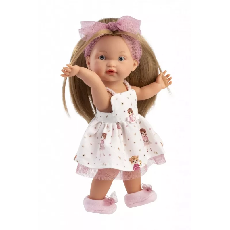 Muñeca Llorens Valeria 28 cm – rasgos realistas, cuerpo blando, cabeza y extremidades de vinilo