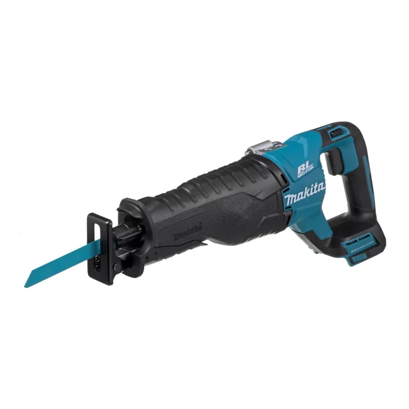 Makita DJR187Z sierra de sable a batería, 18 V Li-Ion, carrera de 32 mm, 2.300–3.000 carreras/min, sin batería, negro/azul
