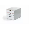Unidad de cajones de plástico Durable VARICOLOR MIX 4 gris 4 cajones