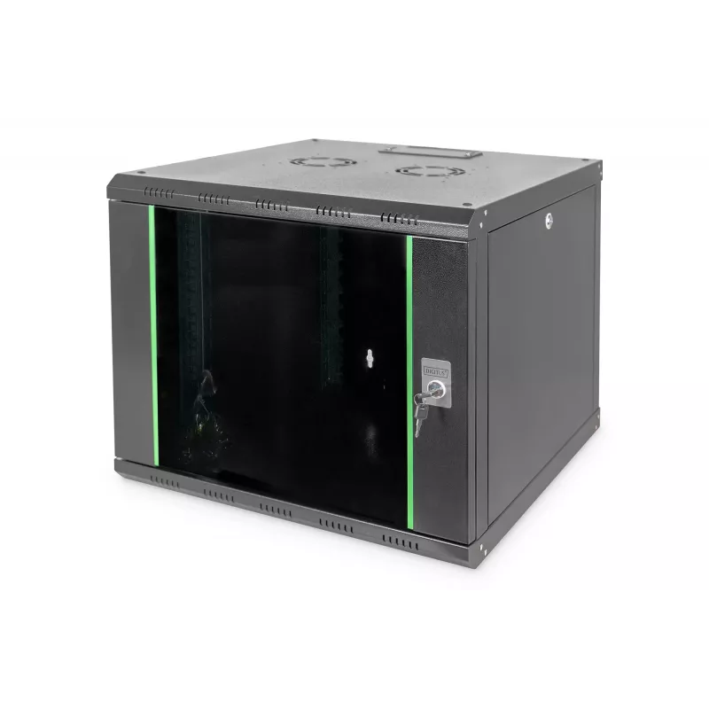 DIGITUS Professional Unique DN-19 09U-6/6-SW - armario - rack de red - apto para montaje en pared - negro, RAL 9005 - 9U - 48,3 cm (19) (DN-19 09U-6/6-SW)