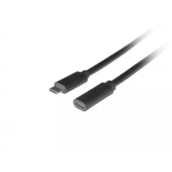 Cable USB-C a USB-C LANBERG CA-USBE-20CC-0005-BK, USB 3.2 Gen 1 (5 Gbit/s), 0,5 m, negro