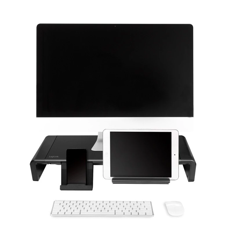 Soporte de sobremesa ergonómico para monitor, máx. 25 kg