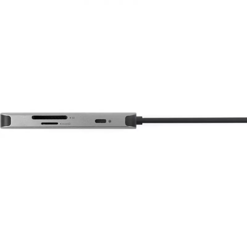 Dongle USB-C 7 en 1 Acer — USB 3.2 Gen 1 Type-C, 3x USB-A, HDMI, SD/MicroSD, 100W PD, plata