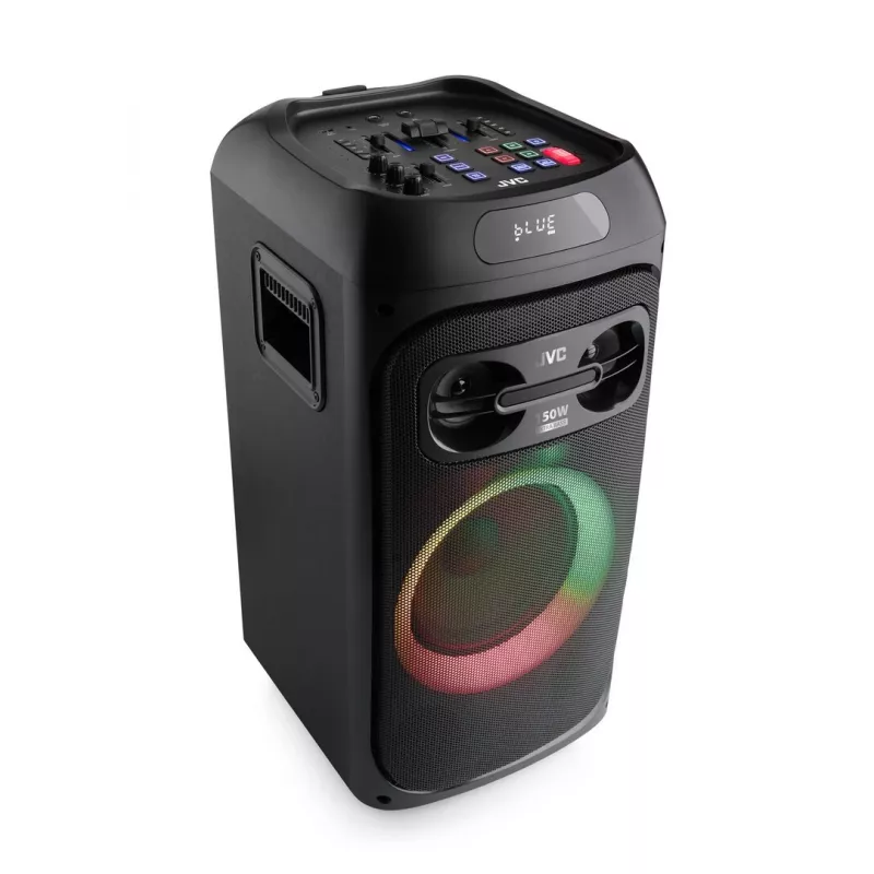 Altavoz de fiesta JVC XS-EP514B — altavoz portátil estéreo, 150W RMS, Bluetooth 5.0, TWS, batería de 4000mAh, karaoke, FM, negro