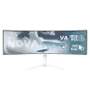 Monitor curvo Arozzi Nova 49 pulgadas (124,5 cm) Dual QHD 5120×1440 LED VA, 32:9, 4 ms, hub USB, altavoces, blanco