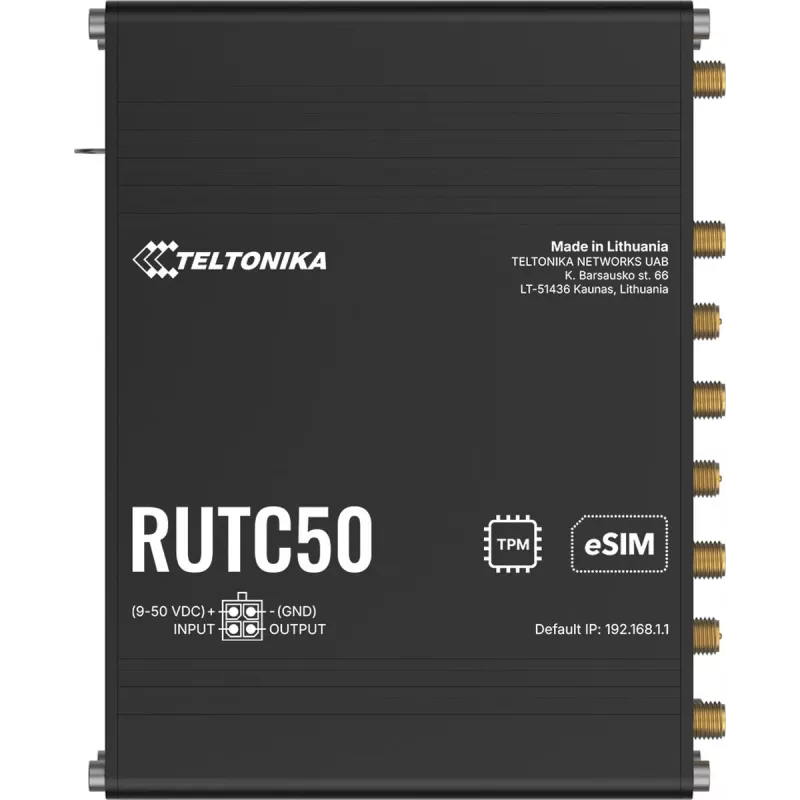 TELTONIKA NETWORKS RUTC50 V2 eSIM 5G/4G/LTE/3G router WiFi 6