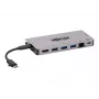 Dock USB-C - 4K HDMI, USB 3.2 Gen 1, hub USB-A, GbE, tarjeta de memoria, carga PD 100W, cable extraíble U442-DOCK5D-GY