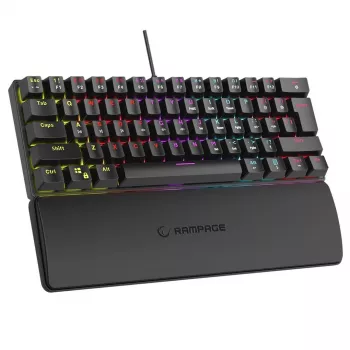 Teclado mecánico RAMPAGE PLOWER K60 con switches Blue y retroiluminación RGB
