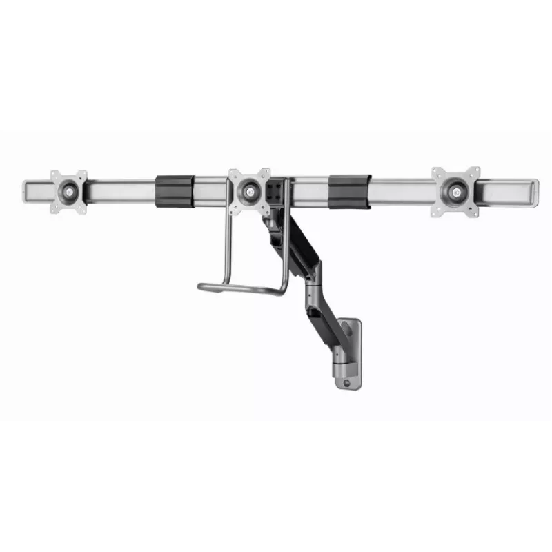 Brazo de monitor ajustable de pared Gembird MA-WA3-01 para 3 monitores