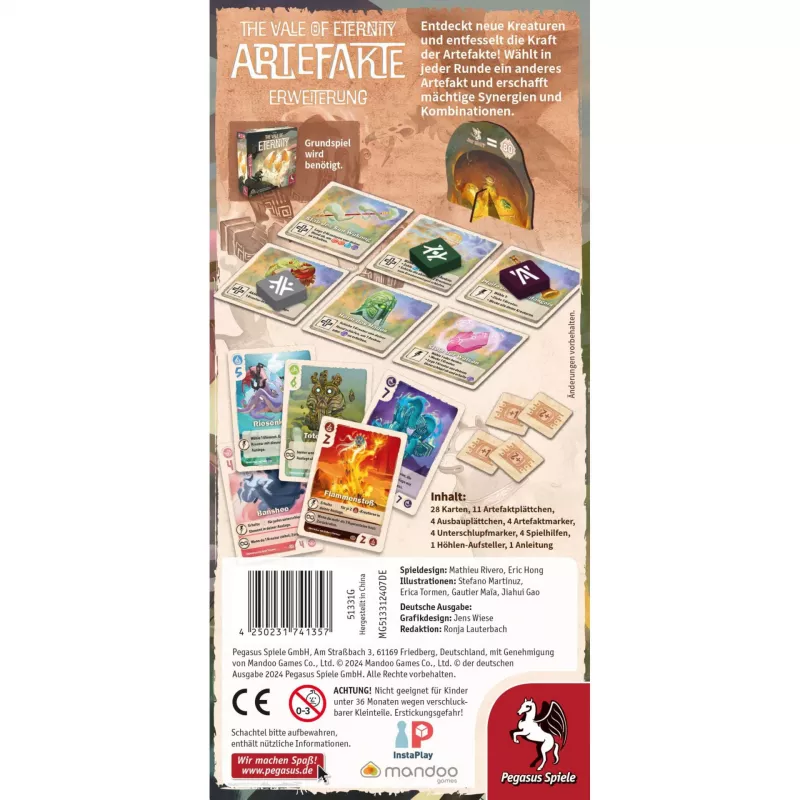 The Vale of Eternity: Artefakte, expansión de juego de mesa