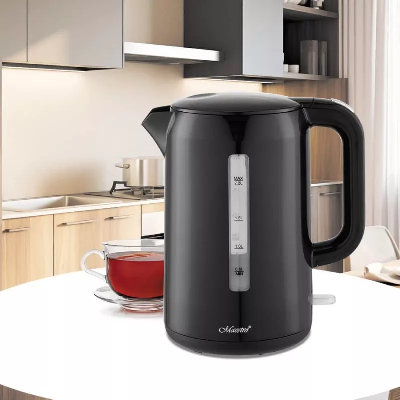 Maestro MR-022 Hervidor de agua 2,2 L 2200 W (MR-022-BLACK) Negro