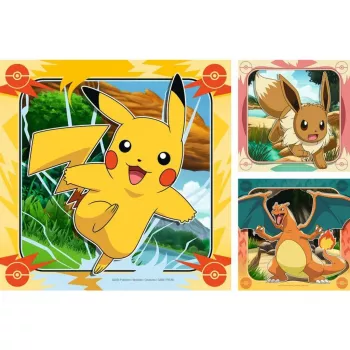 Puzle Ravensburger Pikachu, Charizard y Eevee — 147 piezas, a partir de 5 años, 210 × ? mm