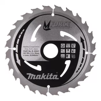 HOJA DE SIERRA CIRCULAR MAKITA 190x30x24Z M-FORCE MADERA