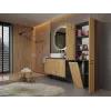 Mueble de baño bajo Topeshop NEL 1K DD ANT/ART KP grafito, roble