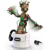 LEGO Marvel Dancing Groot, figura de acción animada construible — personaje de Guardianes de la Galaxia — set de juego interactivo manual para niños — superhéroe