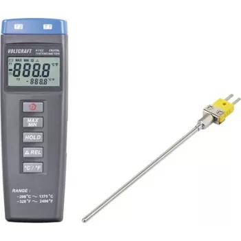 VOLTCRAFT K102 + TP 200 Termómetro -200 a +1370 °C sensor Type-K