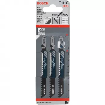 Bosch T 111 C hoja de sierra de calar de acero al carbono (HCS) 3 uds.